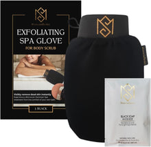 Moroccan Exfoliating Glove (Kessa Mitt) + Black Soap Sample – Dead Skin & Deep Cleansing