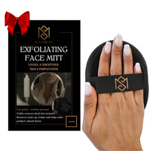MS Premium Exfoliating Facial Mitt - Dry Skin Remover for Face, Deep Exfoliating Scrubber, Instantly Removes Dry Skin, Gently Improves Complexion, Shower Mitt for Gentle Face Exfoliation, 1pc - Black