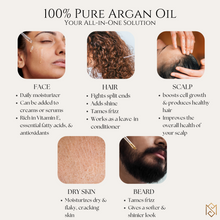MS 100% Pure Argan Oil From Morocco - Natural Moisturizer for Hydrated Skin, Face and Hair - 50 ml in a Glass Bottle - by MoroccanSource